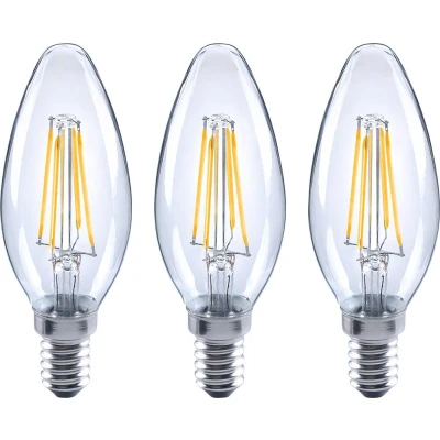 Afbeelding van Sygonix SY 4945174 LED lamp Energielabel E (A G) E14 Kaars 4 W = 40 Warmwit (Ø x h) 35 mm 100 3 stuk(s)