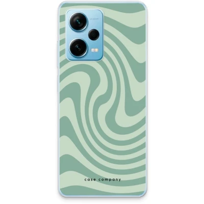 Afbeelding van Case Company® hoesje geschikt voor Xiaomi Redmi Note 12 Pro Plus Swirl Groen Soft Cover Telefoonhoesje Bescherming aan alle Kanten en Schermrand