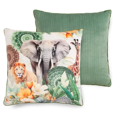 Afbeelding van Gevuld kussen 1 48x48 polyester HIP nr.33077 groen