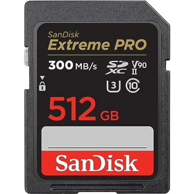 Image de SanDisk Extreme Pro Carte mémoire flash 512 Go Video Class V90 / UHS II U3 Class10 1733x/2000x SDXC