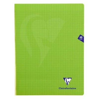 Afbeelding van Clairefontaine 353311C Notitieboek Mimesys, 48 pagina&#039;s, grote ruiten, wit papier, 90 g, omslag van polypropyleen, 24 x 32 cm, paars