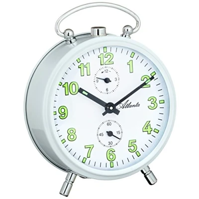 Afbeelding van Atlanta Mech 1063 0 wekker, analoog, Wit, modern, Modern