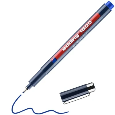 Afbeelding van edding 1800 profipen 0.7 blauw 1ST 0,7 mm / 4 180007003