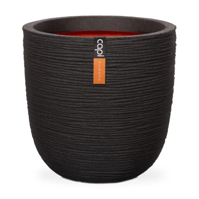 Afbeelding van Bloempot Nature Rib 35x34 cm zwart KBLR932