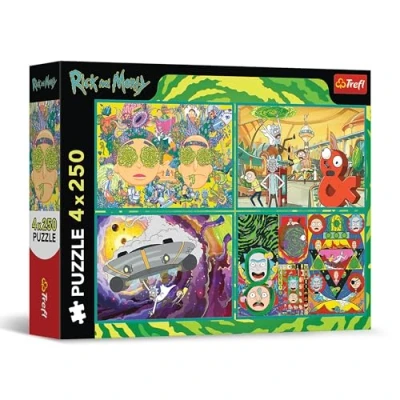 Afbeelding van Trefl Puzzle 4 x 250 Rick &amp; Morty (250 onderdelen)
