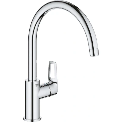 Afbeelding van GROHE BauLoop Keukenkraan hoge draaibare uitloop chroom 31368001