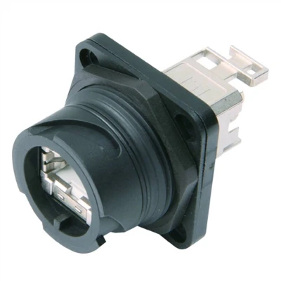 Afbeelding van Telegärtner J80020A0002 STX V1 RJ45 stekkerset kunststof variant 1 Chassisbus, inbouw Aantal polen: 8P8C Zwart stuk(s)