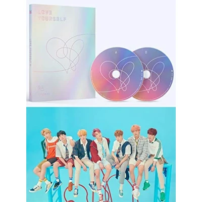 Afbeelding van BTS Love Yourself Answer (F versie) album Bangtan Boys 2CD + poster fotoboek mini boek fotokaart stickerset cadeau (6 extra fotokaarten)
