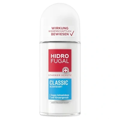Afbeelding van Hidrofugal Classic Roll on (50 ml) anti transpirant bescherming met subtiele geur, deodorant voor betrouwbare zonder ethylalcohol.