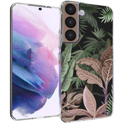Afbeelding van iMoshion hoesje Geschikt voor Samsung Galaxy S22 Siliconen Design Groen / Retro Green