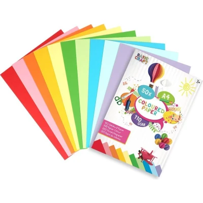Afbeelding van Creative Craft Group Gekleurd Papier A4 110 gsm, 50 Vellen
