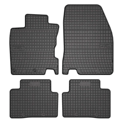 Afbeelding van FROGUM 0457 Vloermatset Rubber voor en achter 4 Zwart Op maat gemaakt NISSAN: Qashqai 2
