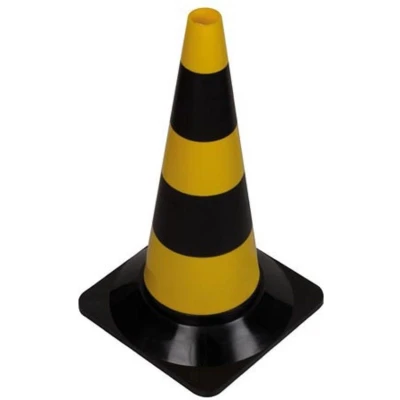 Afbeelding van Geel / zwarte afbakeningskegel 50 cm