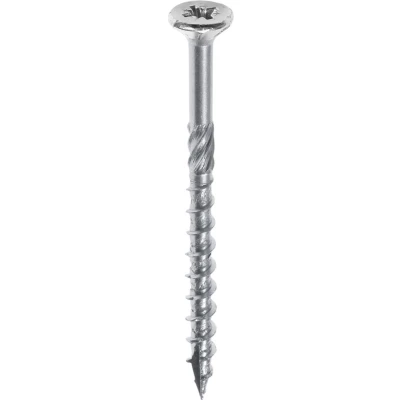Afbeelding van Woodies ultimate spaanplaatschroeven 6x100mm platkop verzinkt deeldraad PZD 3 62160581 (Per 100 stuks)