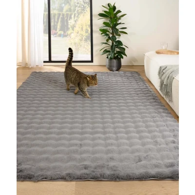 Afbeelding van Fluffy Vloerkleed Cloud Grijs 160x230 Cm
