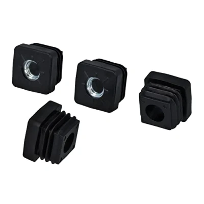 Afbeelding van GleitGut 4 stuks M8 en M10 schroefdoppen, vierkant, kunststof, zwart, 25 x mm,