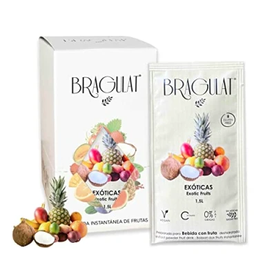 Afbeelding van BRAGULAT Fruitdrank met exotisch fruit Instant frisdranken en dranken in poedervorm Suiker , vitamine C vrij Water fruitsmaak
