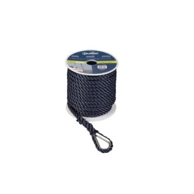 Afbeelding van Ankerlijn polyester 10mm 20m zwart