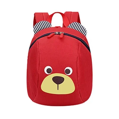 Afbeelding van Rugzak voor kleine kinderen, anti verlies, schattige beer en kind rugzak, cartoon harnas, riem, veiligheid, baby&#039;s, jongens meisjes van 1 3 jaar, rood