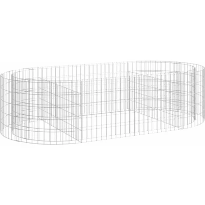 Afbeelding van Gabion plantenbak verhoogd 200x100x50 cm gegalvaniseerd ijzer