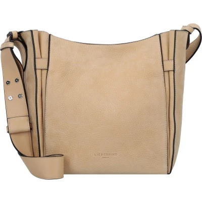 Afbeelding van LIEBESKIND BERLIN Leren Schoudertas Hilla Nubuk Hobo Bag Beige