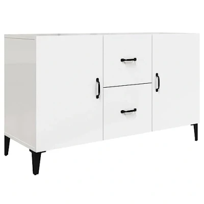 Afbeelding van vidaXL Dressoir wit glanzend 100x36x60 cm bewerkt hout