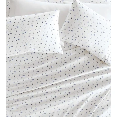 Afbeelding van Linen Market Beddengoed van microvezel, zacht bloemenpatroon, lichtblauw, kingsize