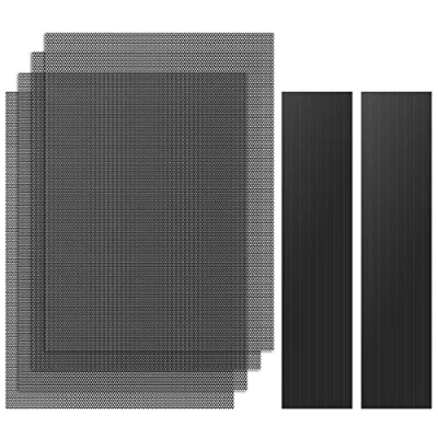 Afbeelding van MoKo 400 x 300 mm DIY pc stoffilter, [4 stuks] PVC ventilatorfilter met magneetband, ventilatorafdekkingsfilters netfilter voor computerbehuizing, zwart