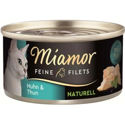 Afbeelding van Miamor Fijne Filets Naturel 6 x 80 g Kattenvoer Kip &amp; Tonijn