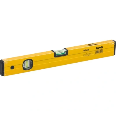 Afbeelding van kwb waterpas aluminium 40 cm, nauwkeurigheid 0,5 mm/m, zeer nauwkeurig geslepen, elk 1 horizontale en verticale bel