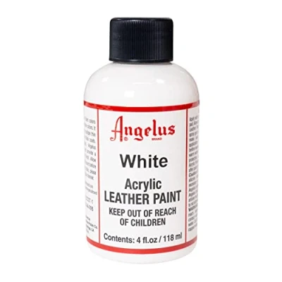 Afbeelding van Angelus Leather Acrylic Paint textielverf voor leren stoffen acrylbasis White 118ml