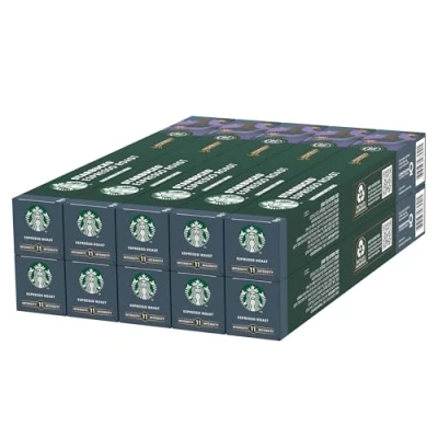 Afbeelding van STARBUCKS Espresso Roast by Nespresso, bruine roostering, koffiecapsules 10 x (100 capsules)