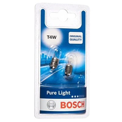 Image de Bosch Automotive T4W Pure Light lampes auto 12 V 4 W BA9s 2 ampoules