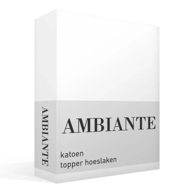 Afbeelding van Hoeslaken Lits Jumeaux 160x210 Ambiante Katoen Wit 2 Persoons