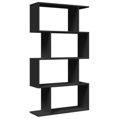 Image de vidaXL Étagère séparatrice de pièce à 4 niveaux noir 70x24x129 cm858103