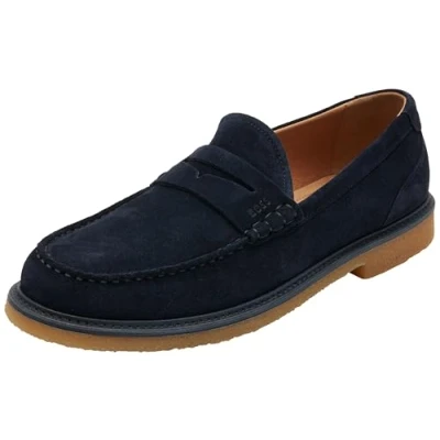 Afbeelding van BOSS KOPE Mocassins, Heren, Maat: 45, Dark blue Veloursleer