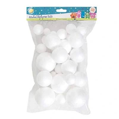 Afbeelding van Craft Planet piepschuimballen (40 stuks) in verschillende maten