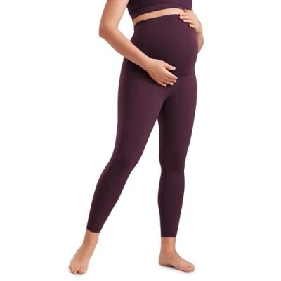 Afbeelding van CRZ YOGA Butterluxe Maternity Leggings over the Belly 63/71 cm zwangerschapslegging, zacht, donkerpaars, 46, Donker Paars