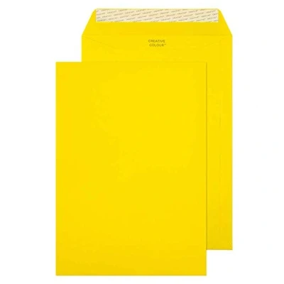 Afbeelding van Blake Creative Colour 63403 zelfklevende enveloppen, C4, 229 x 324 mm, 120 g/m², bananengeel, 10 stuks