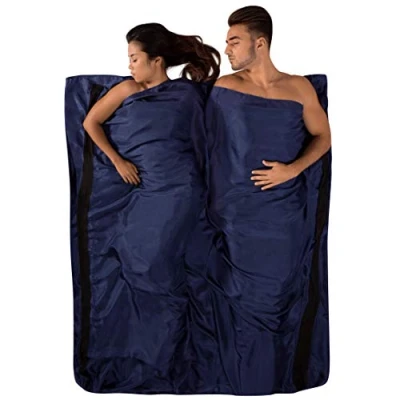 Afbeelding van Sea to Summit Silk Stretch Liner Lakenzak Zijde lycra Dubbel Blauw