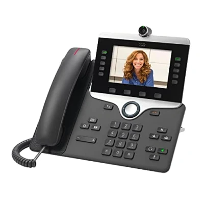 Image de Cisco IP Phone 8845 Visiophone avec appareil photo numérique Interface Bluetooth SIP SDP 5 lignes Charbon