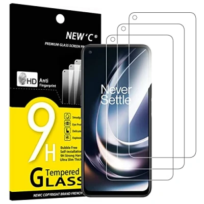 Afbeelding van NEW&#039;C 3 stuks gehard glas voor OnePlus Nord CE 2 Lite 5G, displaybeschermfolie effectief tegen krassen zonder luchtbellen extreem robuust (0,33 mm HD ultra transparant) hardheid 9H
