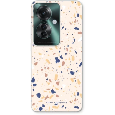 Afbeelding van Case Company® hoesje geschikt voor Oppo Reno 11 F Terrazzo N23 Soft Cover Telefoonhoesje Bescherming aan alle Kanten en Schermrand