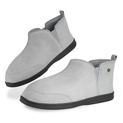Afbeelding van Dunlop Herenpantoffels, traagschuim, voor binnen en buiten, antislip zolen van 41 tot 46, Lichtgrijs