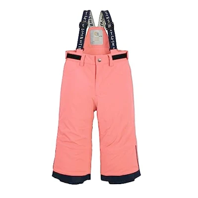 Afbeelding van first instinct by killtec FISW 48 MNS SKI PNTS 39989 000 functionele skibroek met bandjes en sneeuwvanger rok voor kinderen, licht koraal 122
