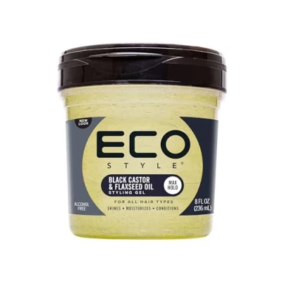 Afbeelding van Eco Styler Black Castor &amp; Flaxeed Oil Gel 236ml