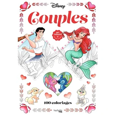 Afbeelding van Disney 100 Coloriages Couples Hachette Kleurboek voor volwassenen