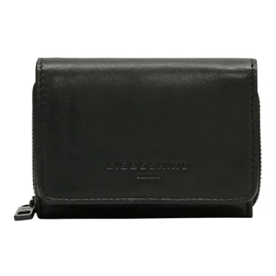 Afbeelding van LIEBESKIND BERLIN Leren Portemonnee Hera Sheep Natural Pablita Wallet Black Zwart