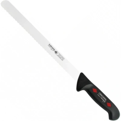Afbeelding van Eikaso Solingen Hammes/Zalmmes Gekarteld 30 cm Lemmet Semi Flexibel Zwart Heft