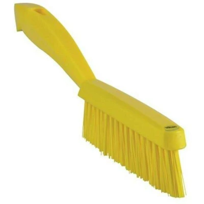 Image de VIKAN 41956 brosse à main étroite, manche court, 300 mm, polyester, extra dur, jaune 4195/6